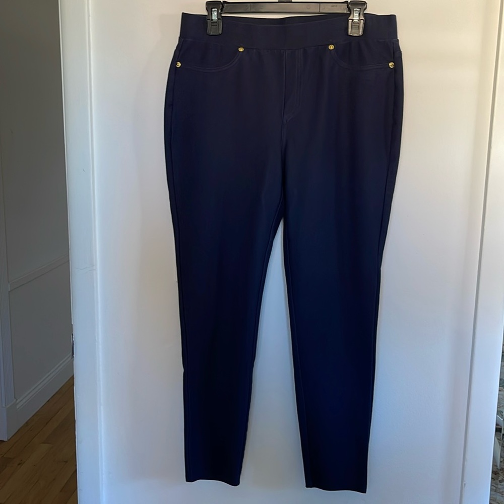Michael Kors Navy Blue Stretch Pants size L